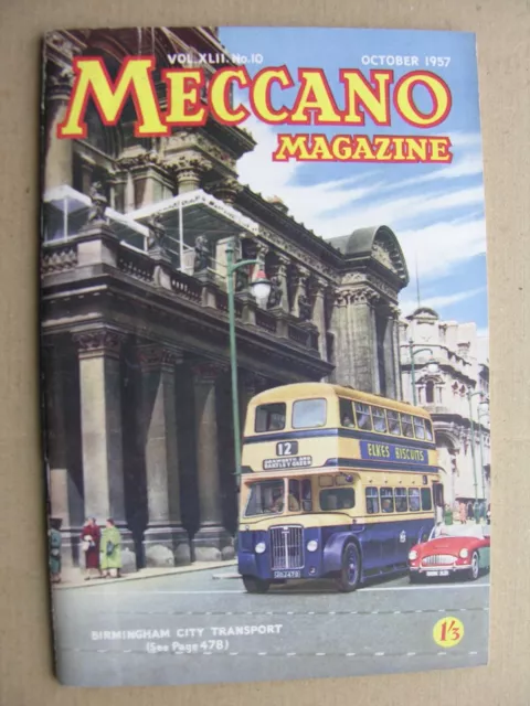 1957 MECCANO MAGAZINE Oct Birmingham Buses Drive-In Cinema Coras Iompair Eireann