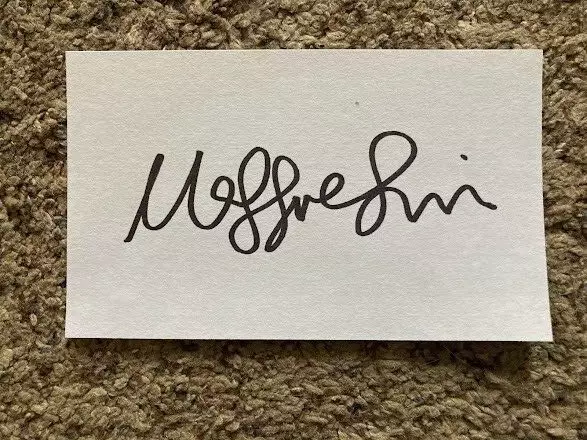 Maggie Smith Professor Mcgonagall Harry Potter Signed 3X5 Index Card Autograph