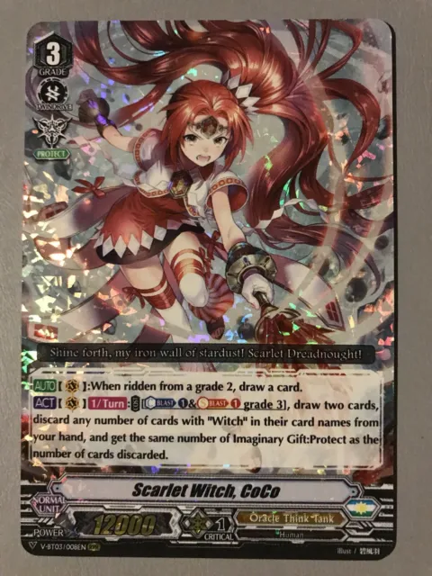 Cardfight Vanguard Scarlet Witch Coco (Oracle Think Tank) V-Bt03/008En Rrr