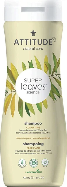 Champú clarificador científico Super Leaves de Attitude, 16 oz