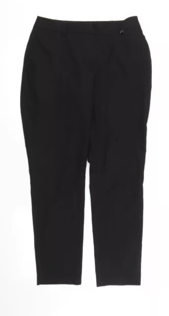 Dorothy Perkins Womens Black Polyester Capri Trousers Size 10 L25 in Regular Zip