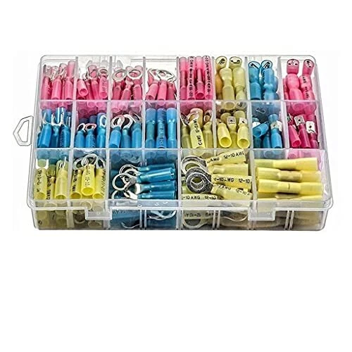Cosses Electriques Souder Borne à Sertir Kits 240pcs Connecteurs de Fil Étanc...