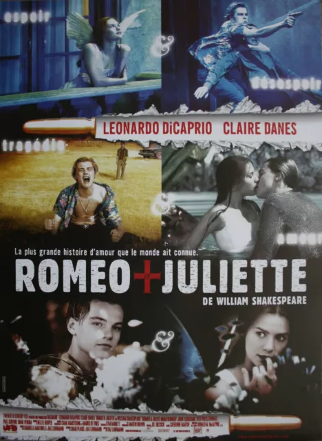 ROMEO + JULIETTE Affiche Cinéma Originale ROULEE 53x40 Movie Poster DICAPRIO