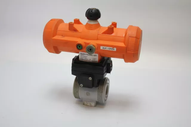 Georg Fischer 199.233.365 1" 546 CPVC/EPDM N/C PA11 actuated Ball valve Used