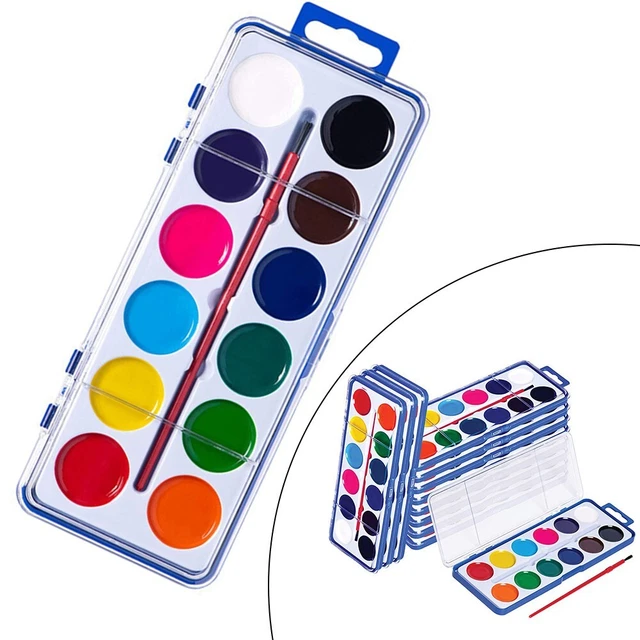 Hohe Menge Aquarellpalette 12 Farben 22,8*8,5 Cm Aquarellpalettenfarbe Set