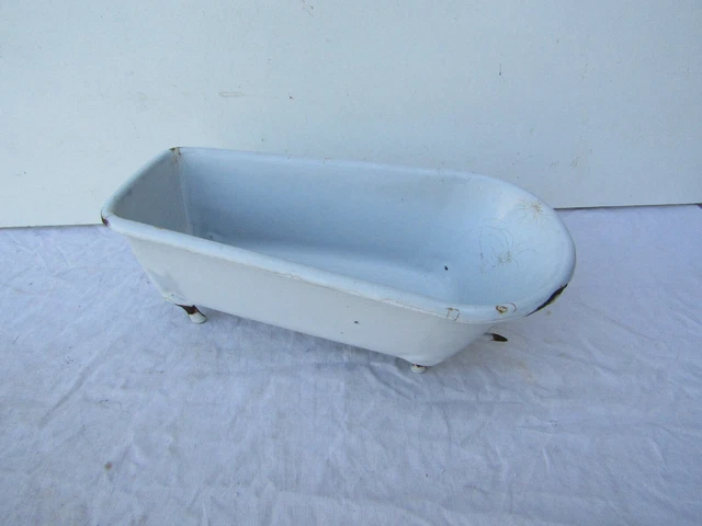 Petite Baignoire Décorative Fonte émaillée – Vide-poche Ancien