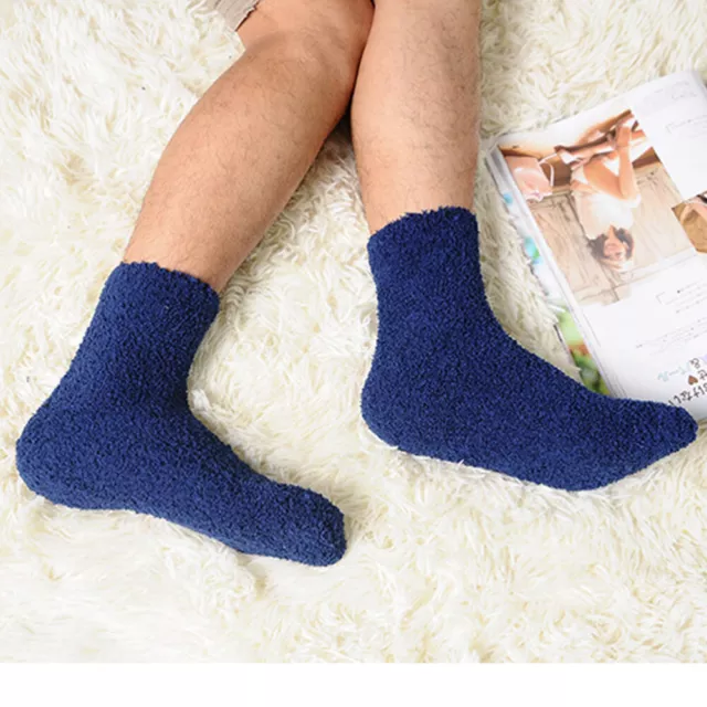 3 Pairs Épaissir Les Chaussettes Automne Hiver Pantoufles Douces Pour Hommes