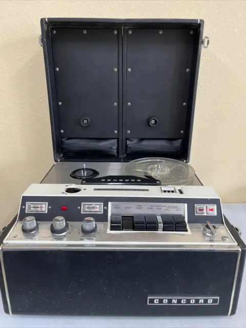 VINTAGE CONCORD 444 Stereophonic Reel To Reel Portable Tape Player Recorder  $50.00 - PicClick