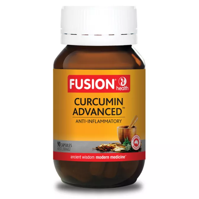 FUSION HEALTH Curcumin Advanced - 90 Capsules | Turmeric | Anit-Inflammatory 2