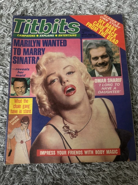 TITBITS MAGAZINE 25TH August 1979 Marilyn Monroe Sinatra £19.99 ...