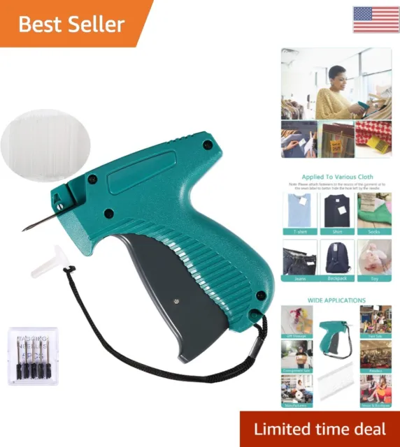 Versatile Tag Gun Set with 1000 Pins - Easy-to-Use Clothing Price Tag Attacher