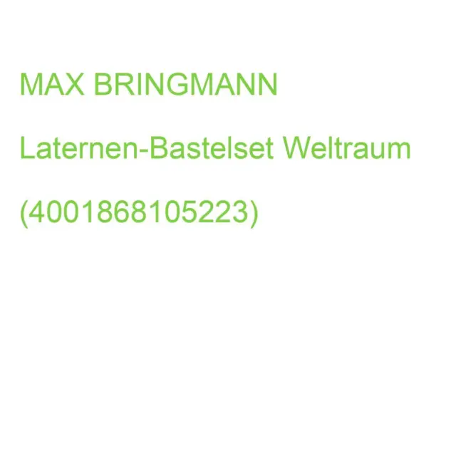 MAX BRINGMANN Laternen-Bastelset Weltraum (4001868105223) (68103)