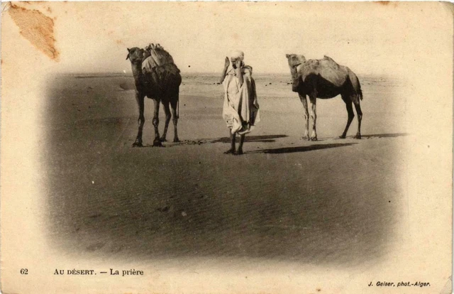 CPA AK Geiser 62 Au Desert.-La prayer ALGERIA (769335)