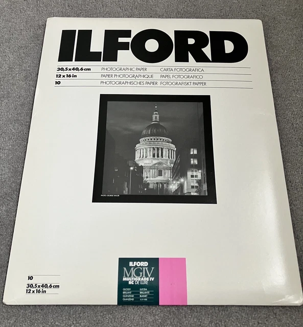 Ilford Multigrade IV RC Glossy Paper 12" X 16" 10 Sheets - Sealed Old Stock