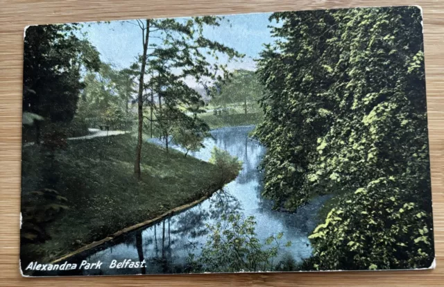 Old Postcard, Alexandra Park, Belfast, Lawrence Publisher Dublin, Posted 1907.
