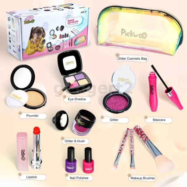 Mädchen Make-up Set Pretend Kits Kinder Nagel Lipgloss Spielzeug Lidschatt