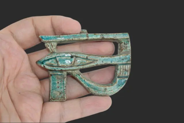 RARO ANTIGUO EGIPCIO ANTIGUO Horus Ojo Amuleto Estatua faraónica egipcia (B07+)