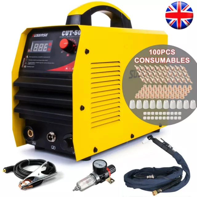 Inverter PLASMA CUTTER 50Amp 220V-240V HF start CUT50 & 100pcs PT31 consumables