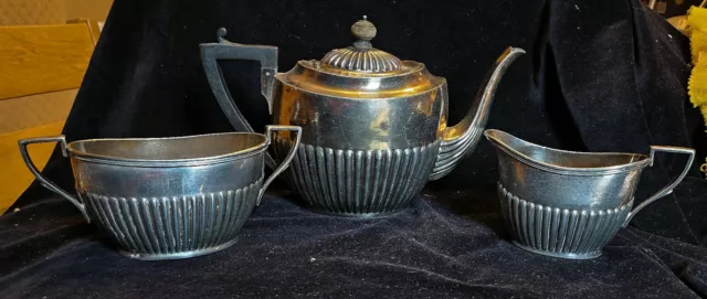 Antique Atkin Brothers Silver Plated Tea Set