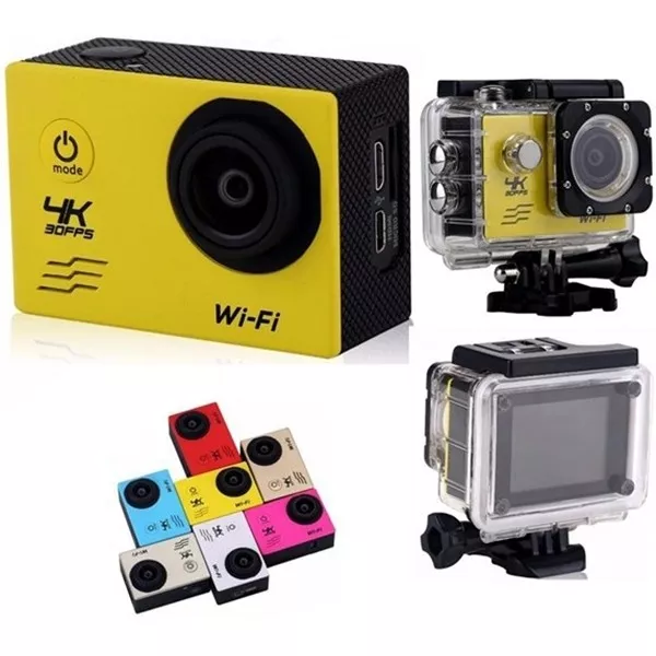 Sport Action Camera 4K 30fps Full HD 1080P 16.0M Wifi 30Mt. Waterproof Noire