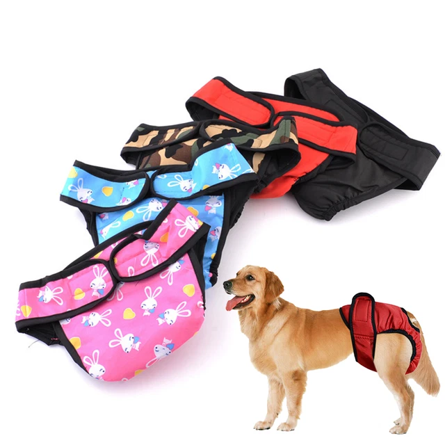 Läufigkeitshose Für Hündinnen 3er Pack - Mit 10 Binden, Verstellbar Schwarz XL