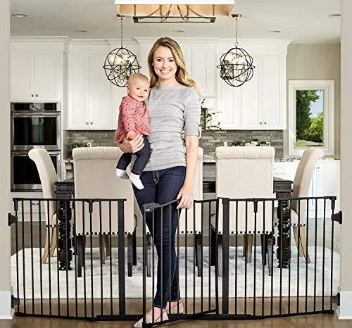 Deluxe Home Accents Widespan Safety Gate, 74.5" W x 28" H, Includes 4 Wall