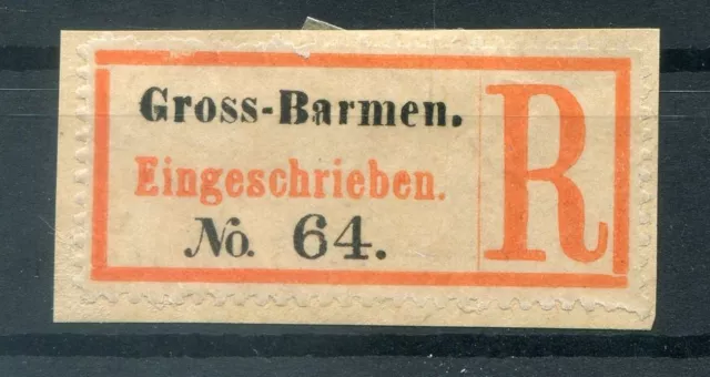 Dswa Einschreibzettel R-Zettel Gross Barmen (Aa3315