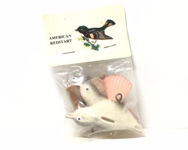 Vintage American Redstart Bird Model Figure