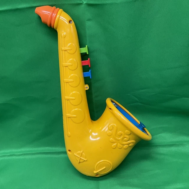 VINTAGE 1989 FISHER Price Bubble Blowing Saxophone Horn Bubbles Sax