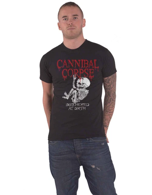 Cannibal Corpse T Shirt Butchered At Birth Baby Band Logo Official Mens Black
