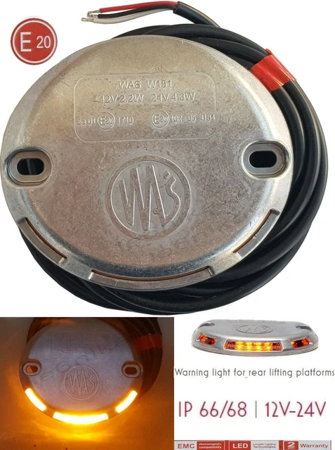 12V-24V 6 LED Flashing Safety Warning Light Lamp for Rear Tail Lifting Platform