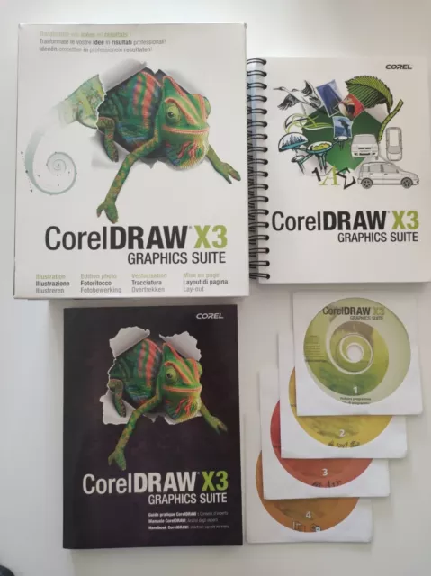 CorelDRAW Graphics Suite X3 CDGSX3FIDPC (ITA - FR - NL) pari al NUOVO + seriale