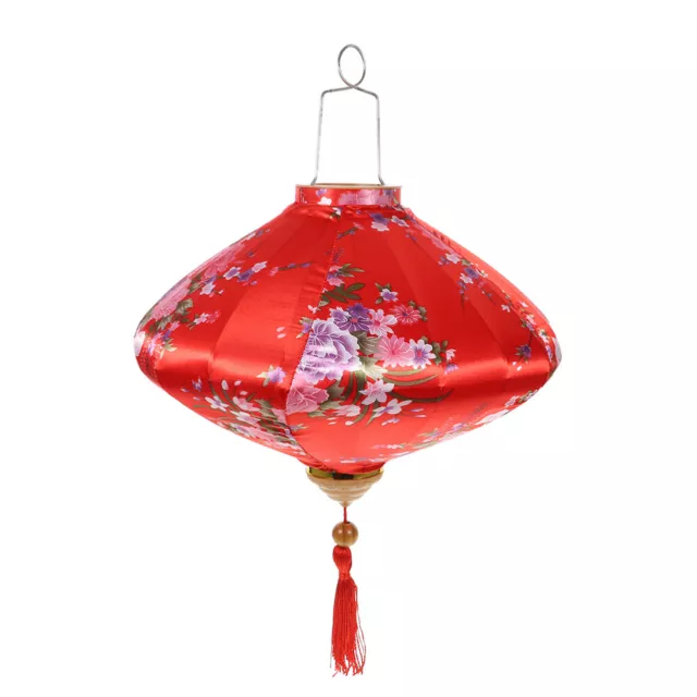Filo di ferro rosso decorazione lanterne decorazioni Capodanno lanterne di seta sospese