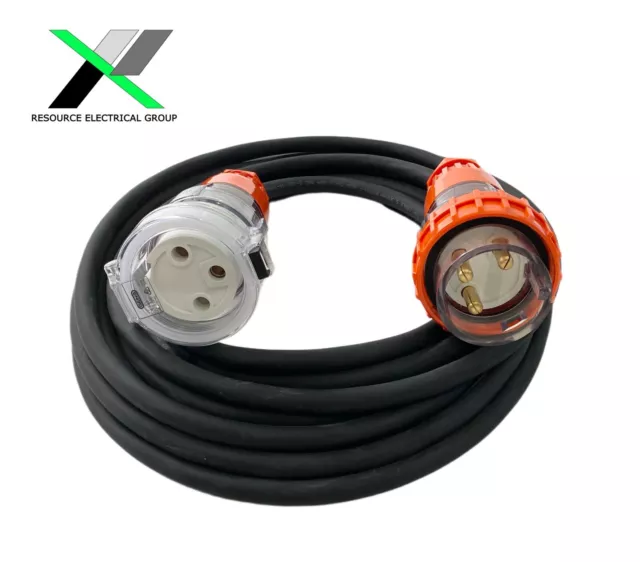 20 Amp 10m Extension Lead, Single Phase, 3 pin, 240V 20A Heavy Duty Cable 1Ph