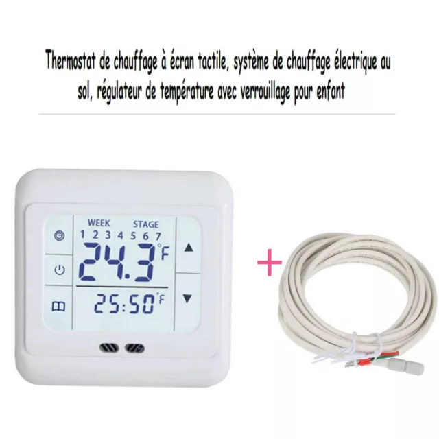 thermostat écran tactile thermostat électrique sonde externe écran tactile