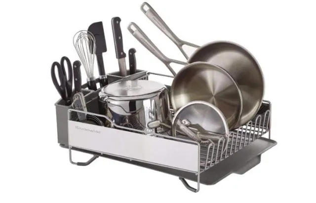 KitchenAid Full Size Dish Rack, Light Grey *READ*