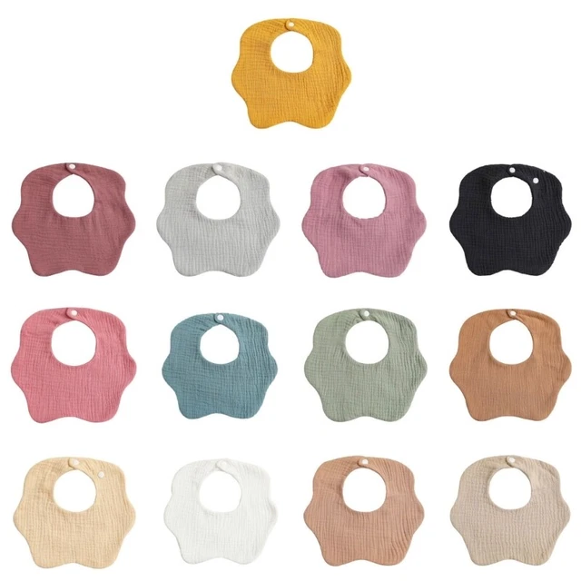 Infant Bibs Cotton Drooling Bibs High Absorb Burp Cloth Baby Feeding Essential