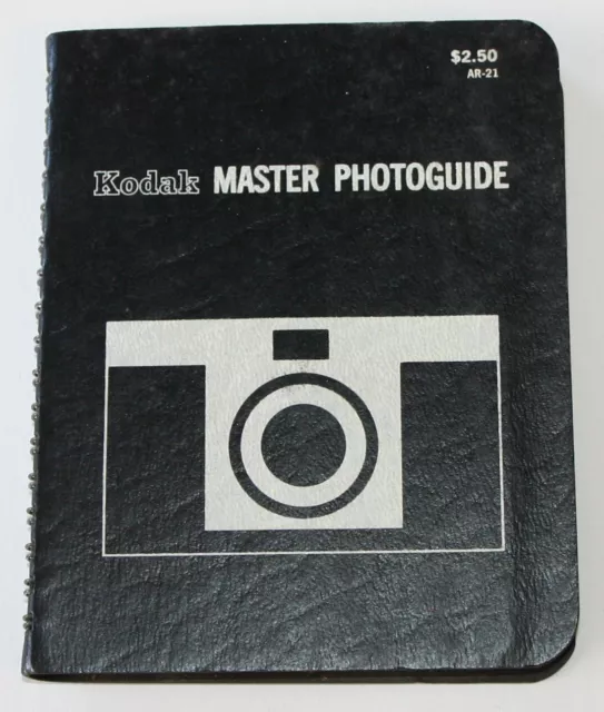 1970 livre de poche vintage Eastman Kodak Master photoguide relié en spirale