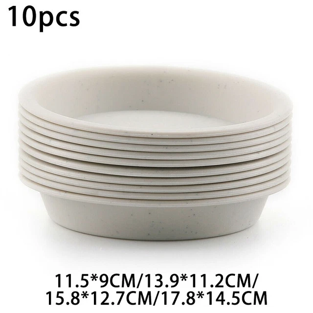 10Pcs Jardin Plastique Pot de Fleur Plante Soucoupes Eau Plateau Base for