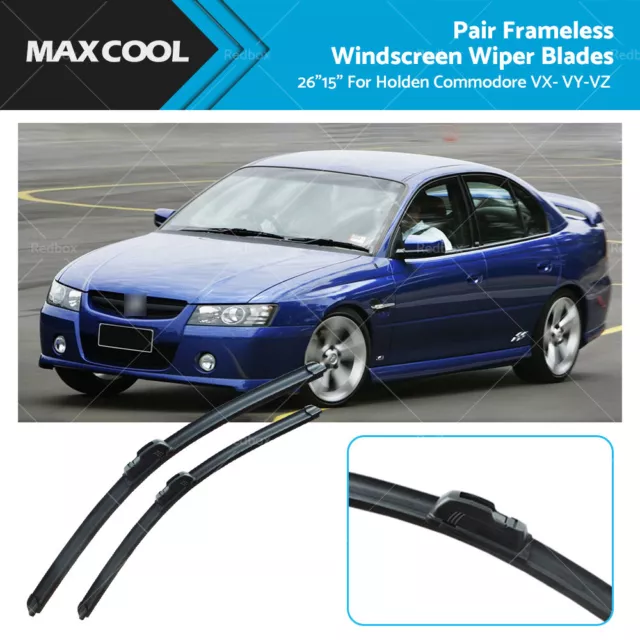 Frameless Windscreen Wiper Blades For Holden Commodore VX-VY-VZ (PAIR)