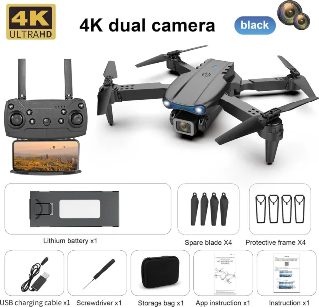 ZV1-728Drone-2024 Latest Drone with 4k Uhd Camera, Foldable RC Mini Quadcopter
