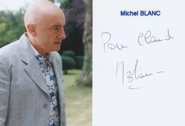 MICHEL BLANC / SIGNED - ACTOR - DIRECTOR / Autograph Original Authentic : Photo.