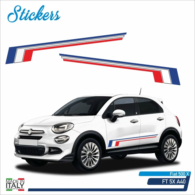 Strisce adesive fiancate laterali Fiat 500x Francia tricolore - FT 5X A40