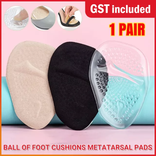 1 Pair Forefoot Metatarsal Cushion Ball of Foot Pad Silicone Gel Corrector Thumb