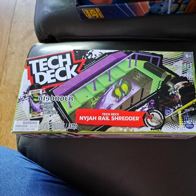 Tech Deck Rib Rails TECH DECK RAMPA Nyjah Rail Shredder Fingerboard Set + Colourful ...