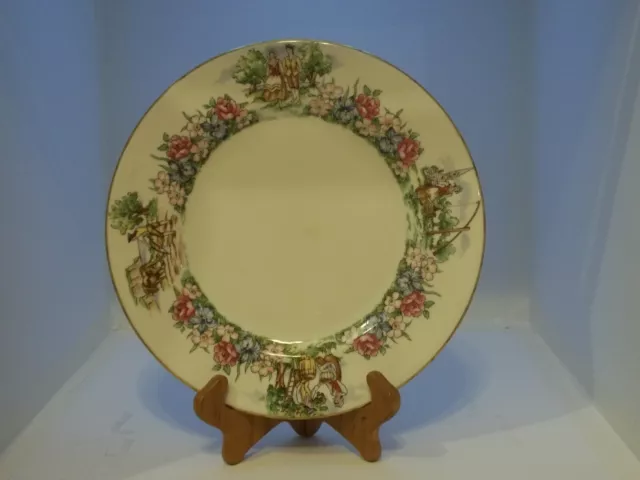 Fine Bone China Crown Staffordshire-Evangeline's Arcadian Gardens 10.5" Dinner