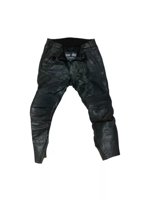 Richa Ladies Leather Motorcycle Motorbike Trousers Armoured size L UK 38s 30 Leg