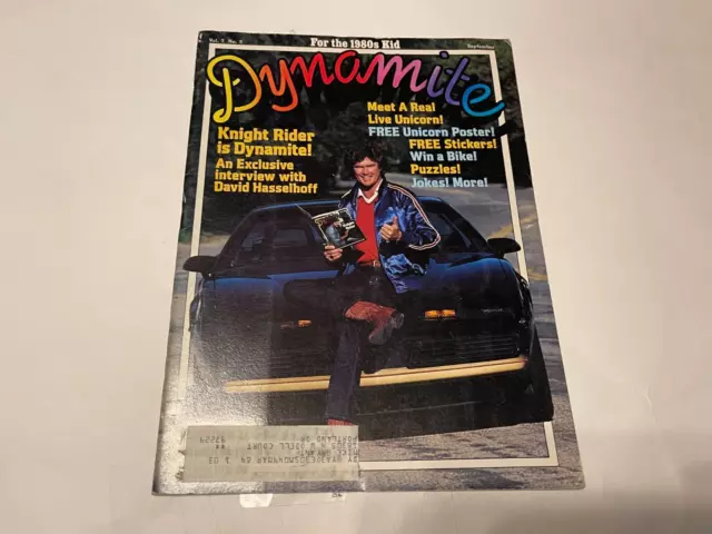 Dynamite # 112 Magazine Knight Rider David Hasselhoff Cover 1980's Kid 5 J869