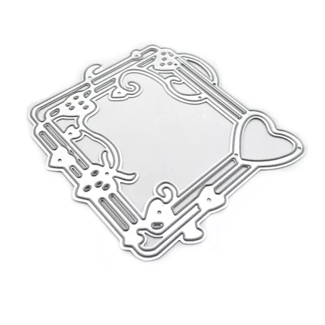 Heart Square Lace Boarder Metal Cutting Dies Stencil DIY Scrapbooking Album Mold