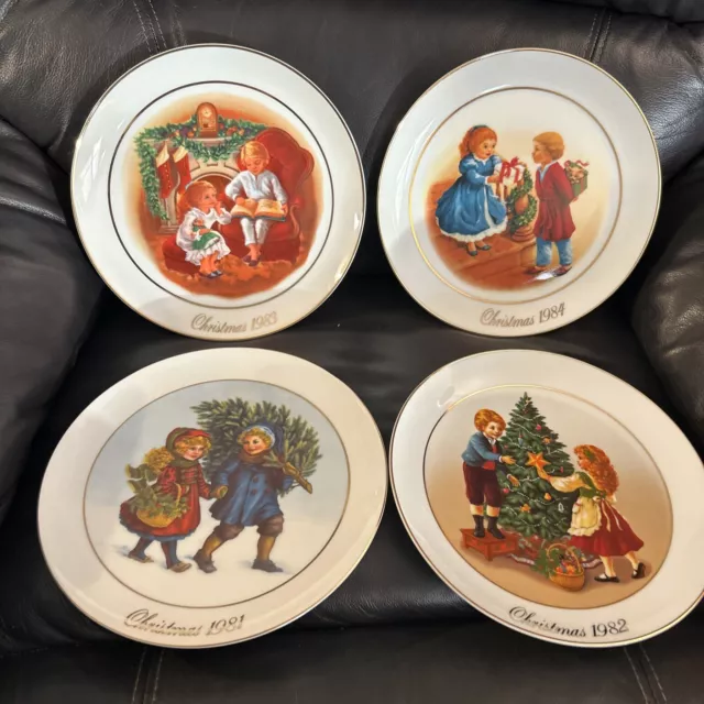 Avon 1981-1984: First-Fourth Edition “Christmas Memories” Collector Plates